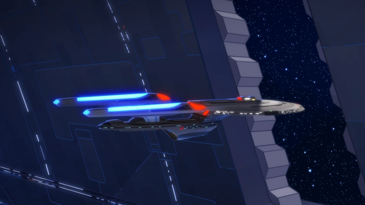 La USS Archimedes NCC-83002, tipica nave di Classe Obena, nel 2381P37