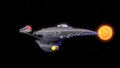 La USS Archimedes NCC-83002, tipica nave di Classe Obena, nel 2381