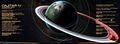 Vista orbitale di Cajitar IV con i relativi dati planetari