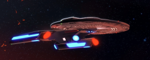 Immagine della USS Titan come è apparsa in No Small Parts.